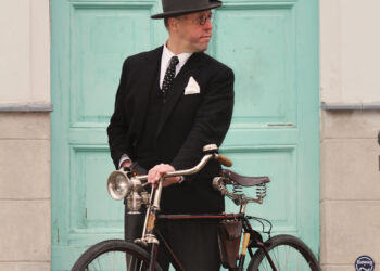 Benno Radtke mit Vintage-Bike