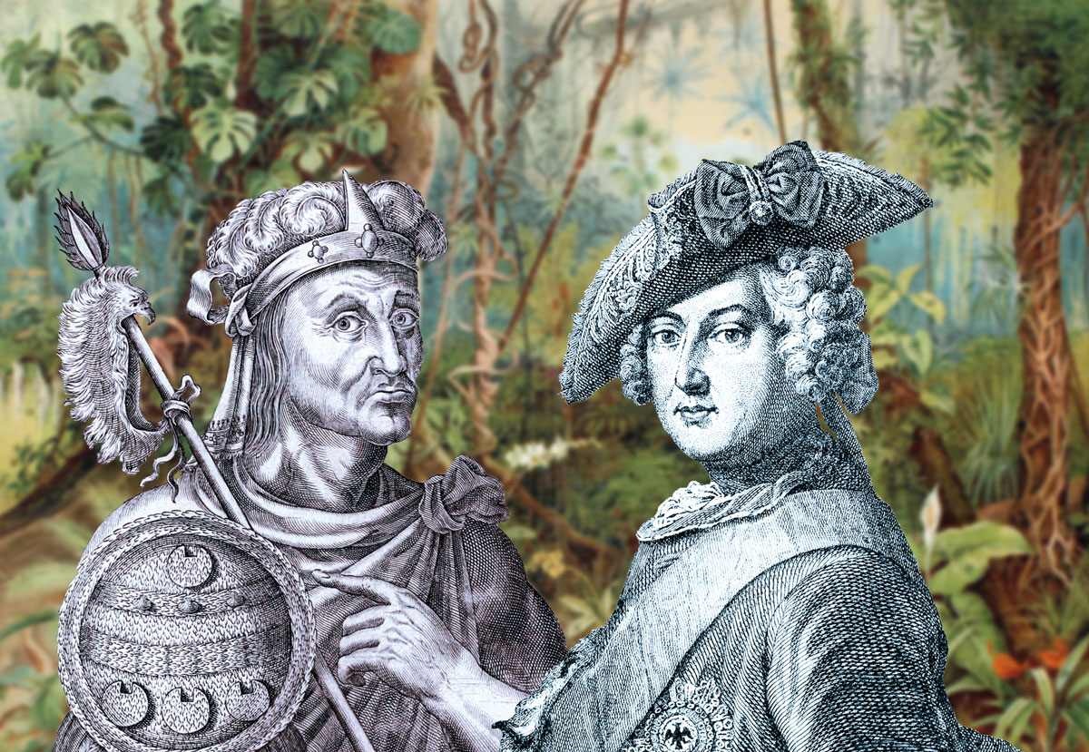 Friedrich der Große und Montezuma in der Oper