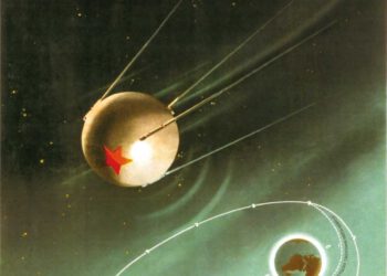Der Sputnik fliegt durchs All