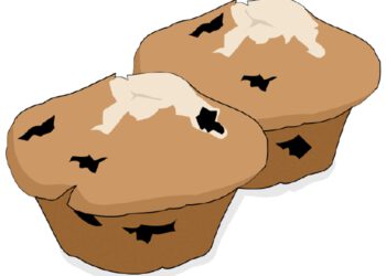 Zwei Muffins im Clipart-Style