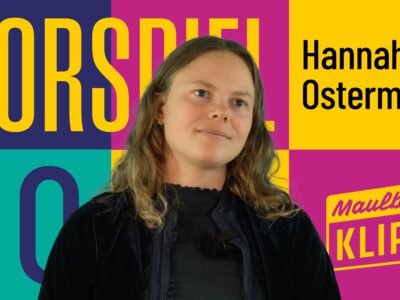 Die junge Schauspielerin Hannah Ostermeier im VORSPIEL-Adventskalender-Interview