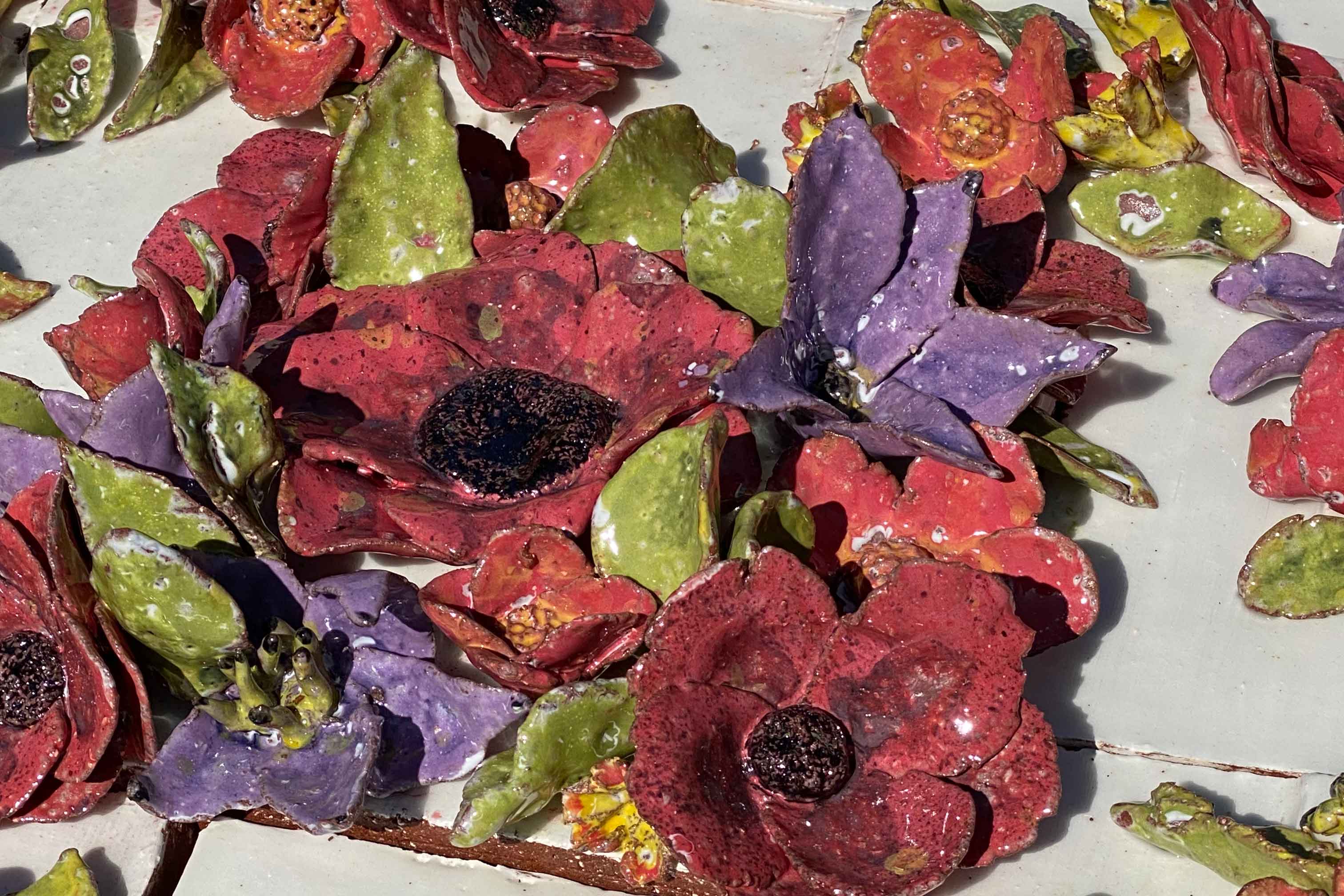 Blumenornament-2 Die Blütenornamente nach dem Brennen