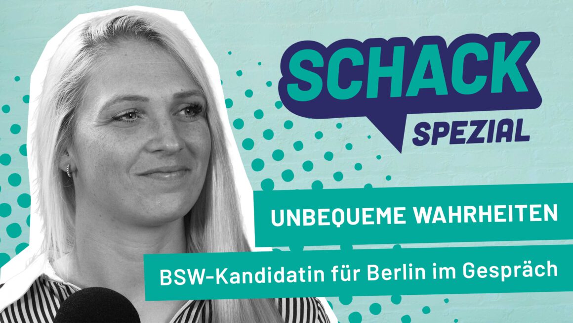 BSW-Kandidatin für das Berliner Abgeordnetenhaus, Alina Lindemann im Gespräch